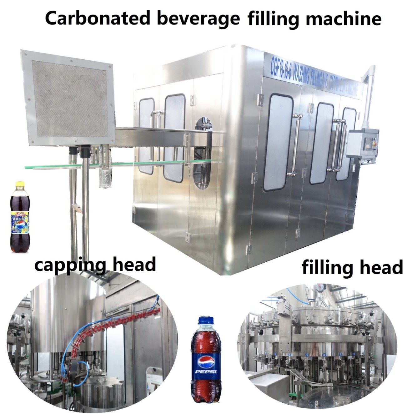 bottle filling machine - carbonation and bottle filling 