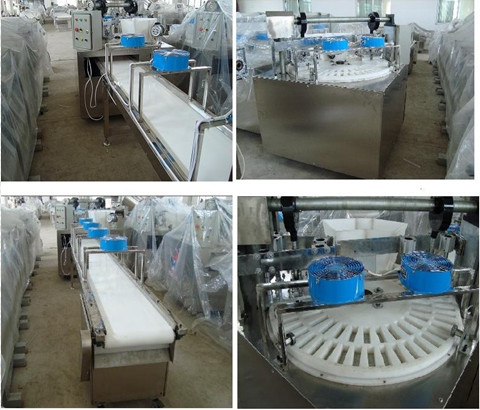 Air Flow Puffing Machine , Nuts Filled Biscuit Production Plant For Round Ball