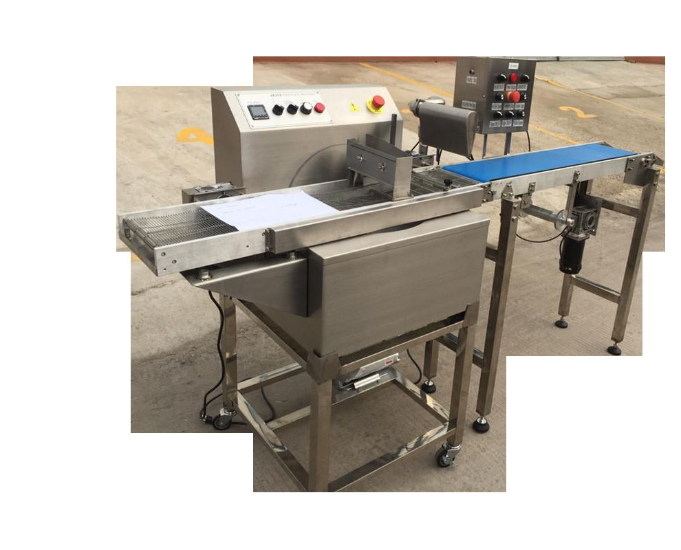 Food Grade Snack Food Making Machine , Chocolate Coating Machine Fully Automatic