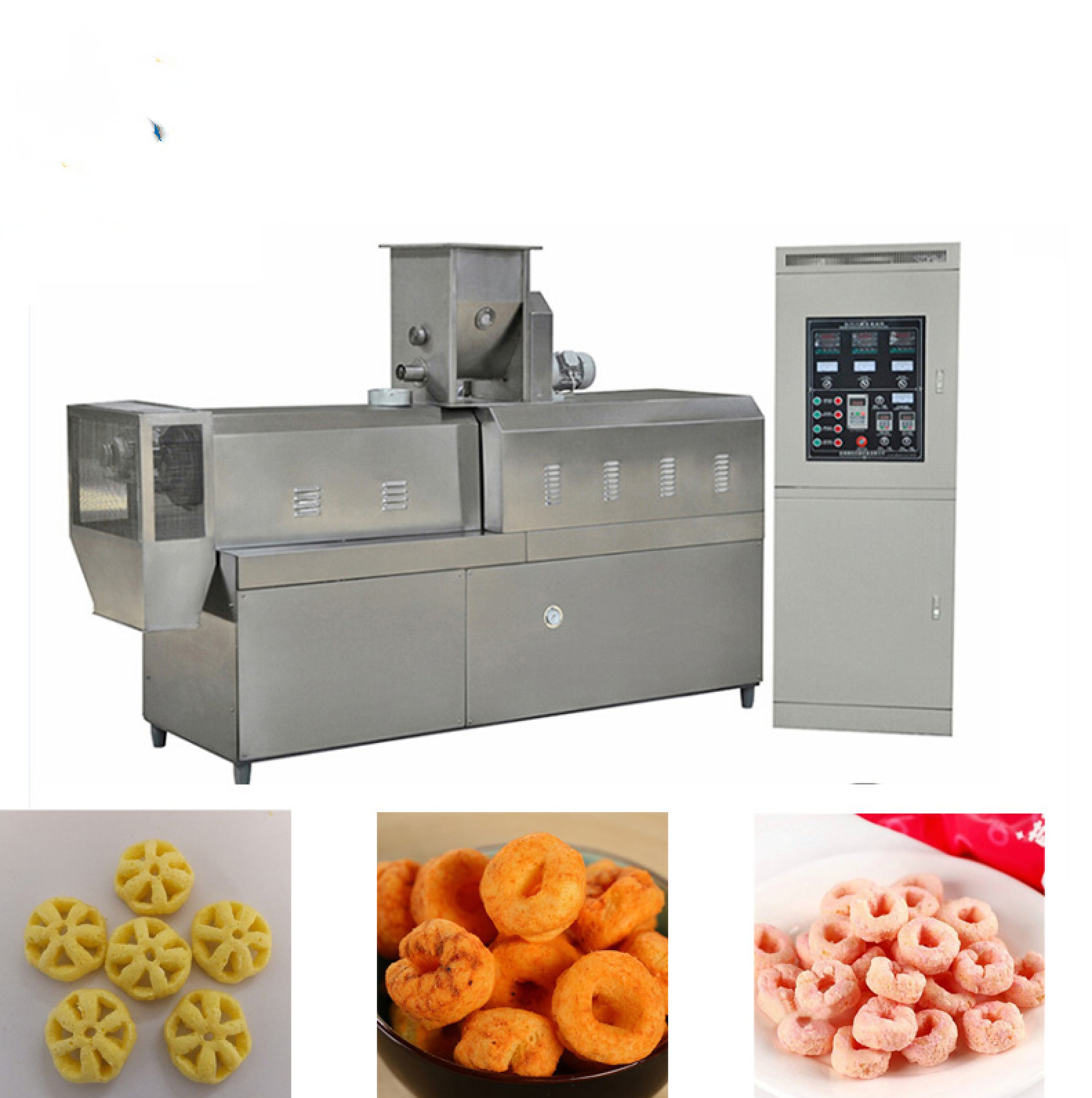 High Efficiency Snack Food Production Line / Corn Snacks Making Machine