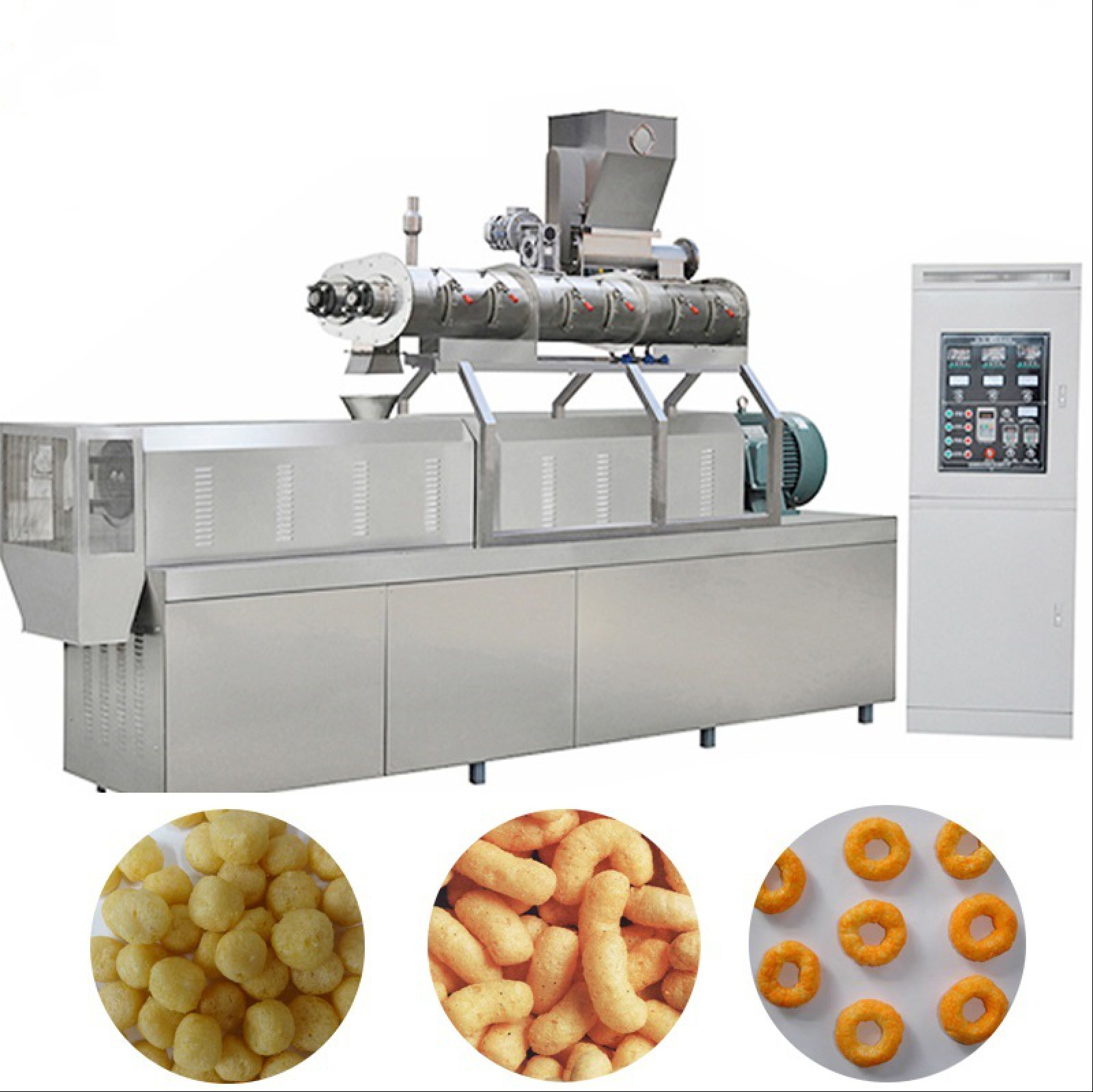 High Efficiency Snack Food Production Line / Corn Snacks Making Machine