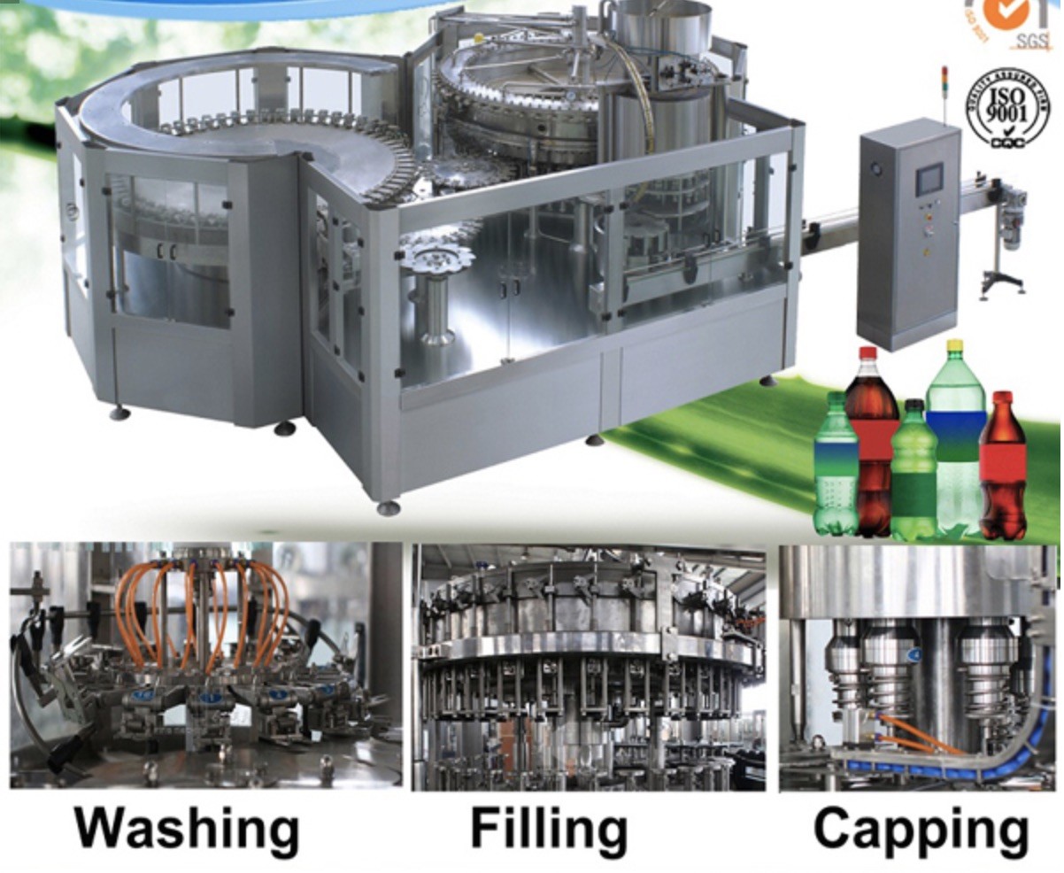 High Efficiency Carbonated Drink Production Line Washing Filling And Capping Machine