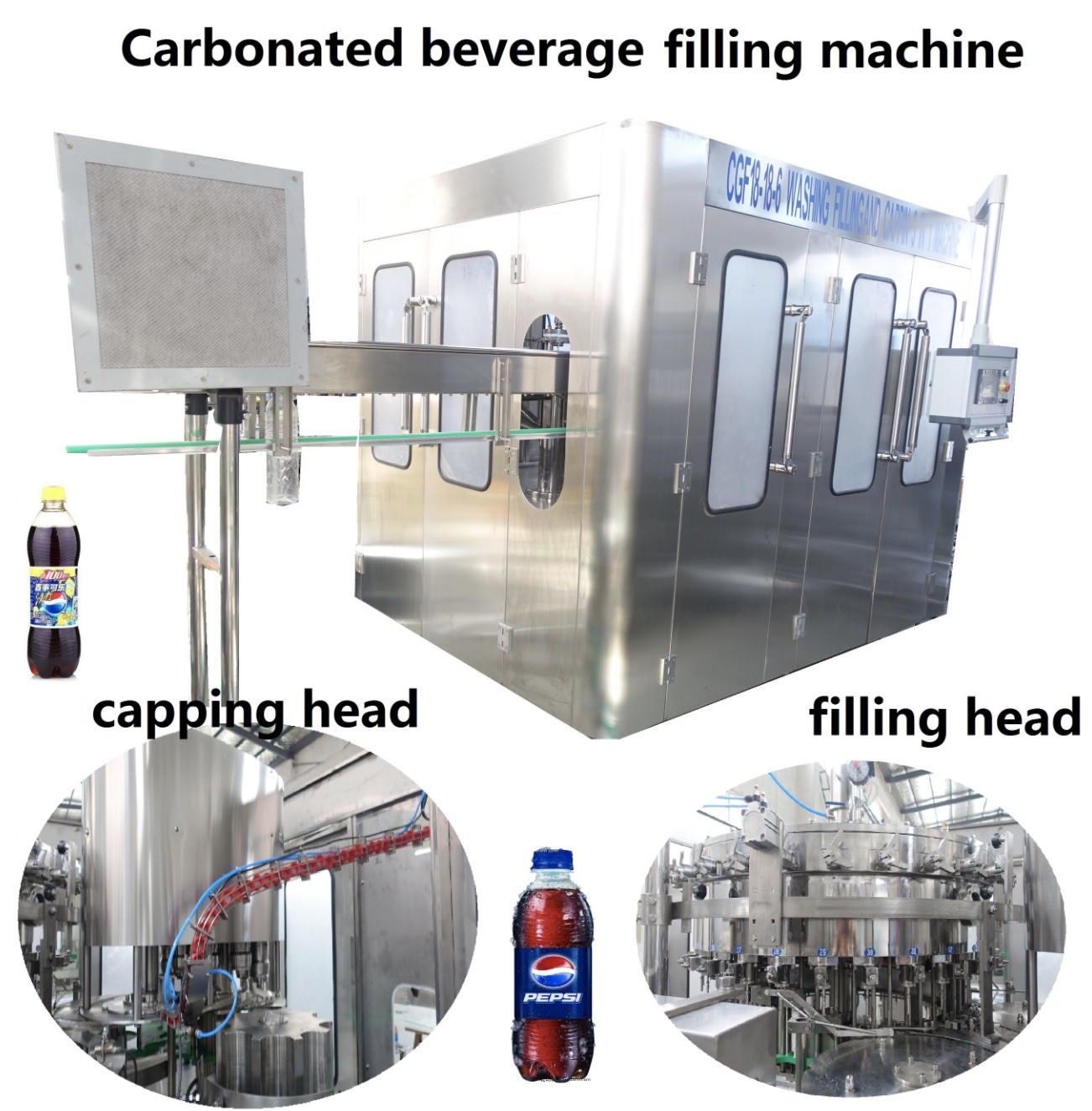 7000-12000 BPH Automatic Bottle Filling Machine / Complete Beverage Production Line