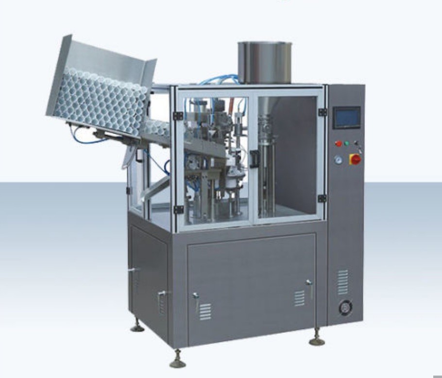 Toothpaste / Plastic Tube Sealing Machine , Cosmetic Tube Filling Sealing Machine