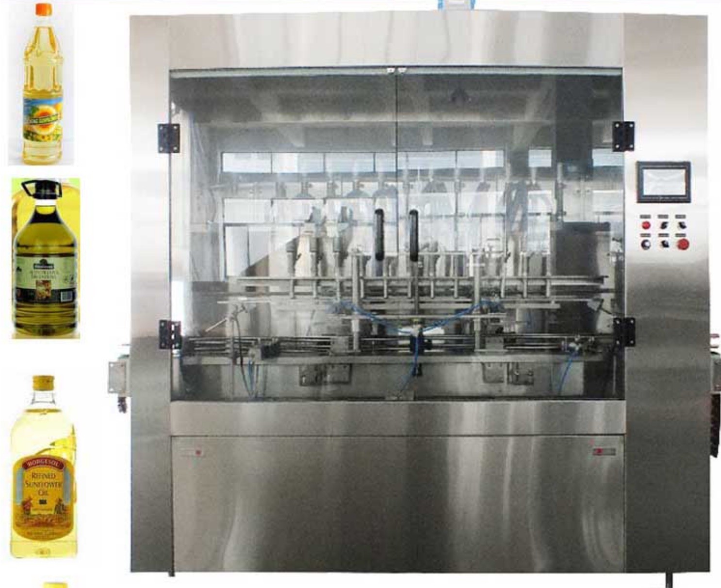 Automatic Bottled Edible Oil Production Line 5000 BPH -12000BPH For PET Glass / HDPE Bottle