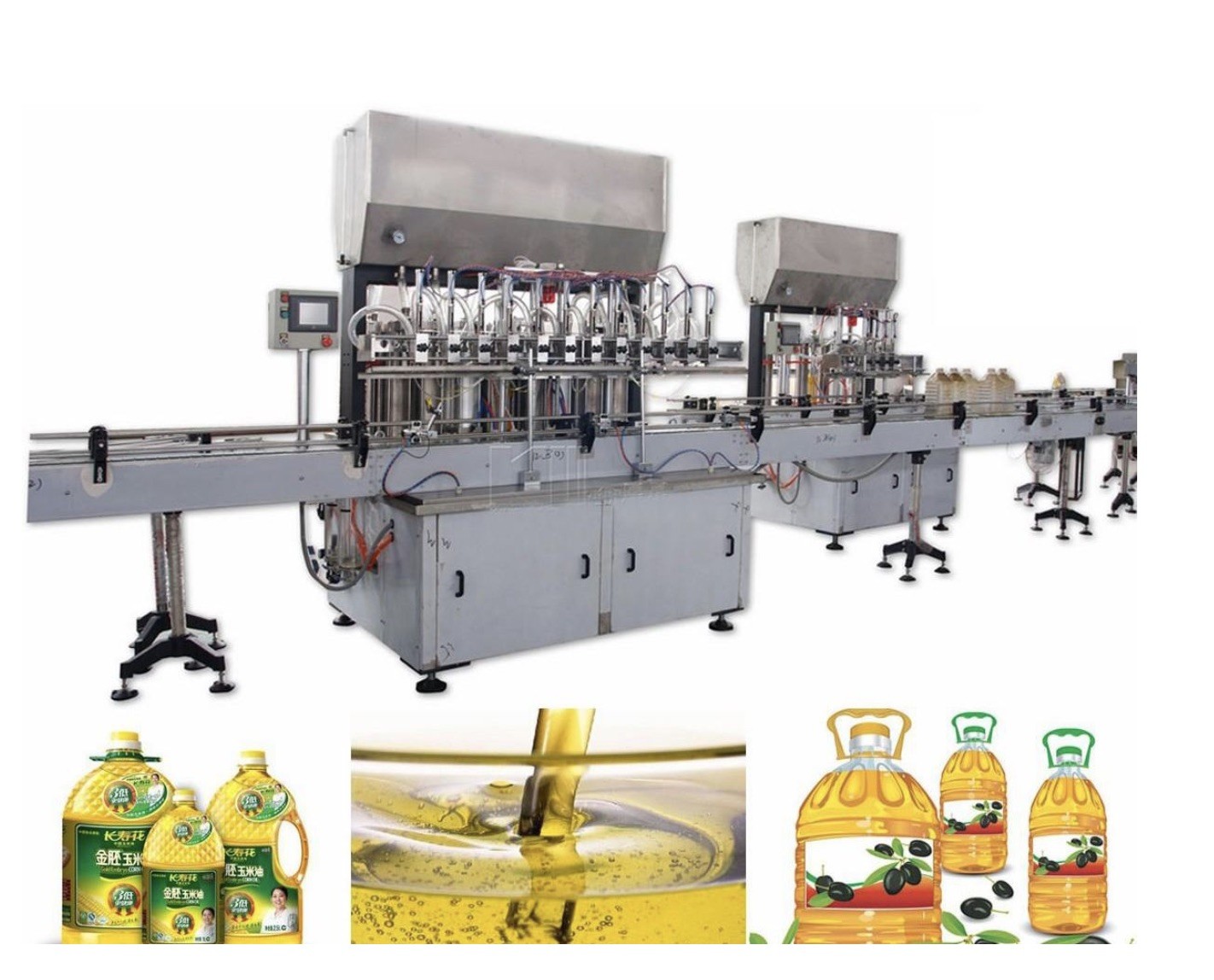 5L Automatic Bottle Filling Machine , Stainless Steel Edible Oil Filling Machine