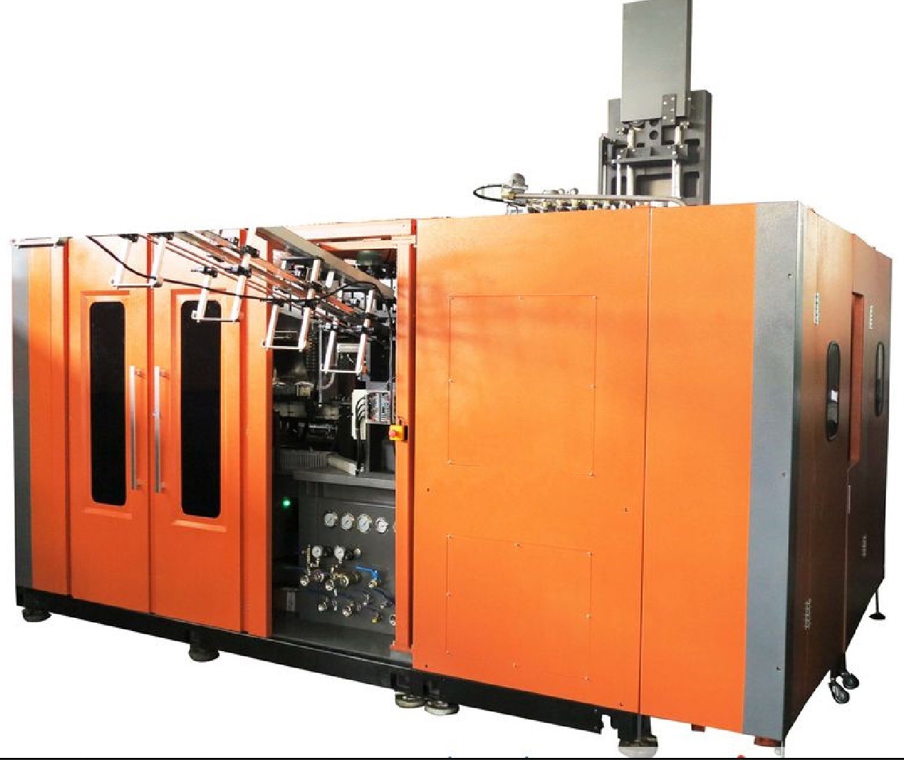 Single Stage One Step Extrusion Blow Molding Machine 4 Cavity 250 ml-2000 ml Round bottle