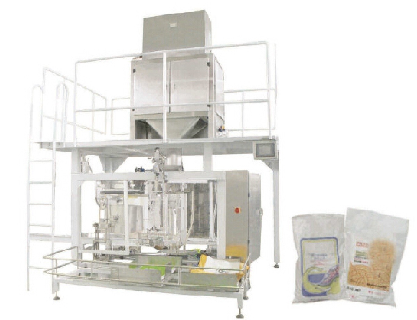 25kg / 50kg 600-900 BPH automatic woven bag fertilizer pellet packaging machine