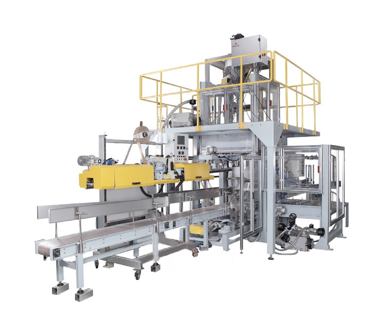 25kg / 50kg 600-900 BPH automatic woven bag fertilizer pellet packaging machine