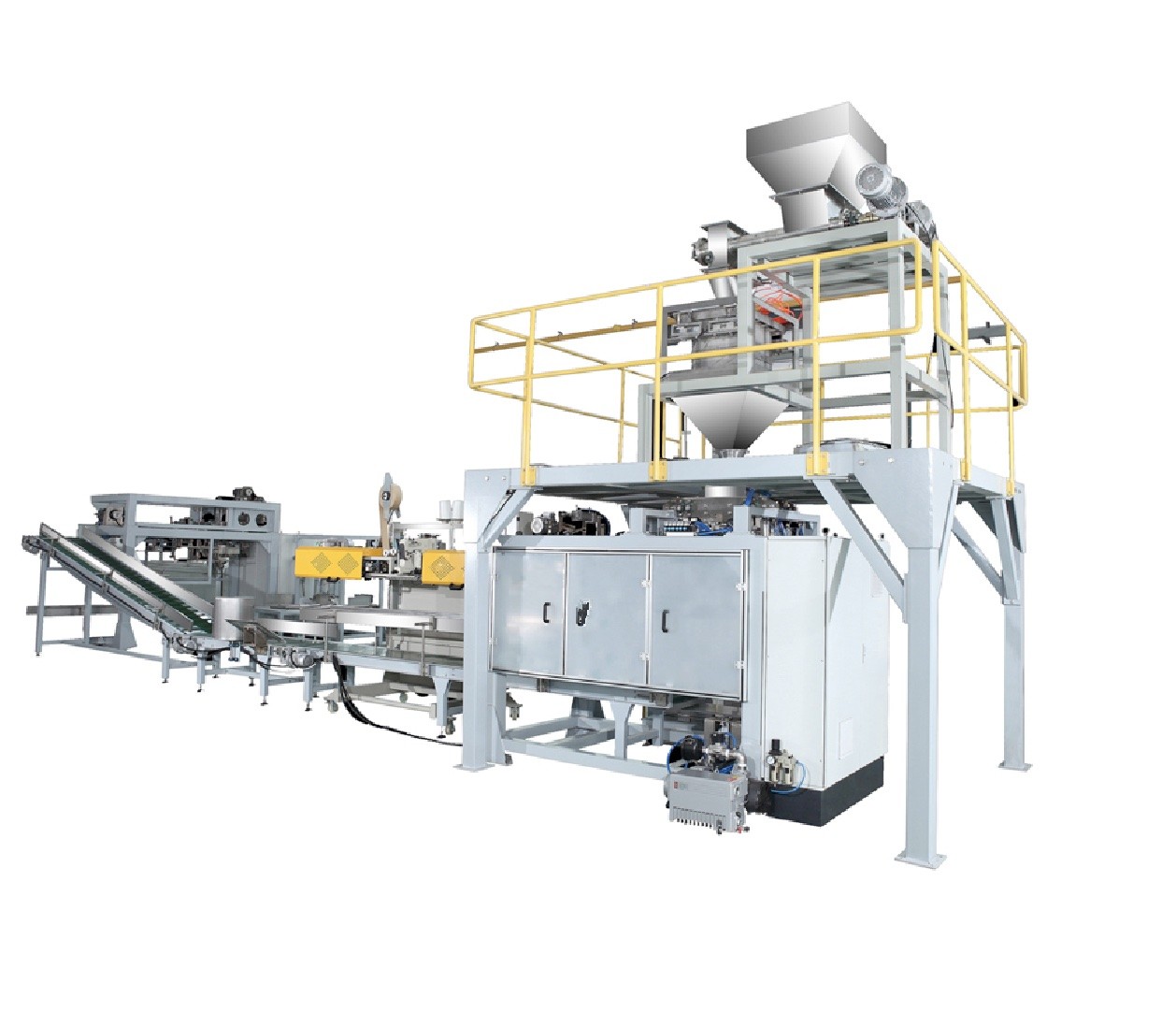 25kg / 50kg 600-900 BPH automatic woven bag fertilizer pellet packaging machine